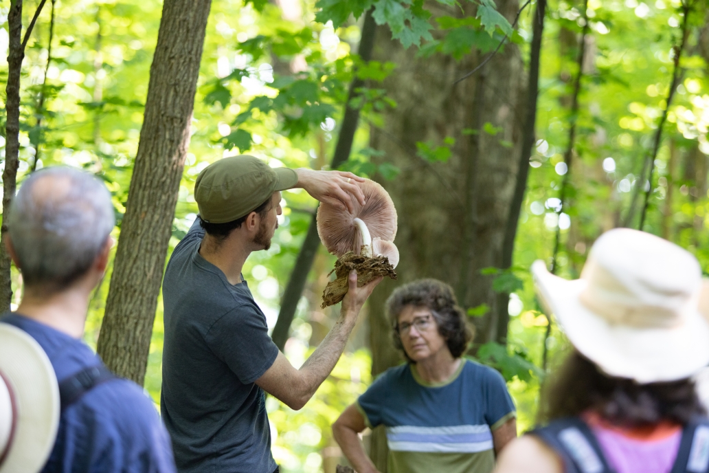 Ari Rockland-Miller with mushroom